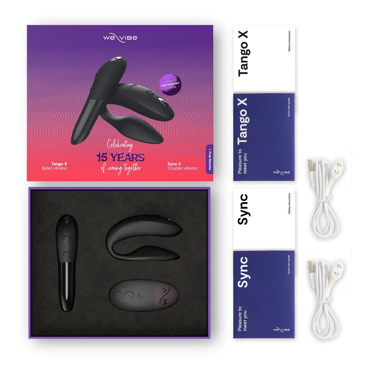 Комплектация We-Vibe 15 Year Anniversary Collection: Tango X + Sync 2